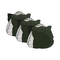 Triangle Shaped Onigiri vector