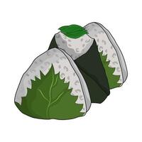 Assorted Onigiri with Various Fillings vector