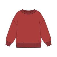 The red sweater is shown on a white background vector