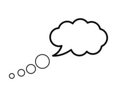 thought cloud isolated on white vector