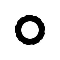 Black Gear Wheel Icon on White Background. stock vector