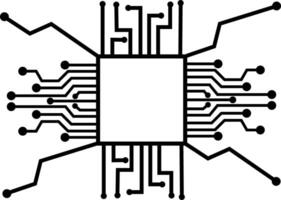 printed circuit board or motherboard. lines and dots connect. high-tech technology data. Electrical board, digital tech, cpu, For chip, process input or output. white background vector
