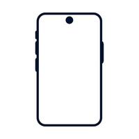 mobile phone frame on white background vector