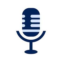 voice recording and podcast microphone icon. isolated on white background vector