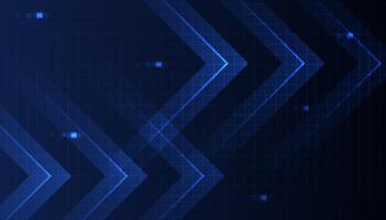 blue glowing arrow light background. Future digital growth technology vector