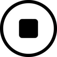 Simple Black and White Stop Icon Logo. Ideal for Website Interfaces, Digital Applications, and Adding a Clean, Professional Touch to Design Projects vector