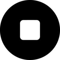Minimalist Black and White Stop Icon Logo. Perfect for Web and Graphic Design Projects vector