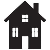 Simple silhouette home vector