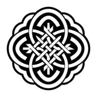Celtic knot design in black and white vector