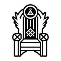 A filled style icon of the throne vector