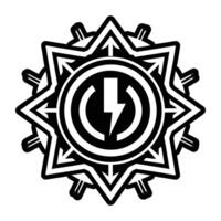 A filled style icon of the power rune vector