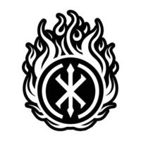 A filled style icon of the power rune vector