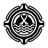 A solid style icon of the powerful symbol vector