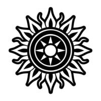 A solid style icon of the powerful symbol vector