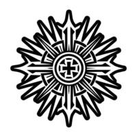 A solid style icon of the powerful symbol vector