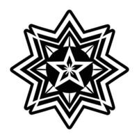 A glyph style icon of the rune sun vector