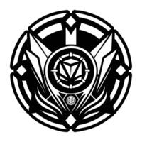 A glyph style icon of the rune sigil vector