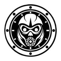 A glyph style icon of the rune sigil vector