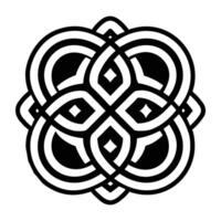 A glyph style icon of the rune sigil vector