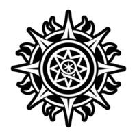 A glyph style icon of the rune sigil vector
