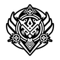 A glyph style icon of the rune sun vector