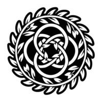 Celtic knot design in a circle vector