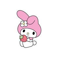 Melody with Strawberry vector