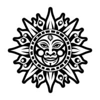 A glyph style icon of flower tattoo vector