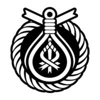 The rope and knot logo for the navy seal vector