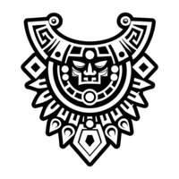 The aztec symbol is a black and white design vector