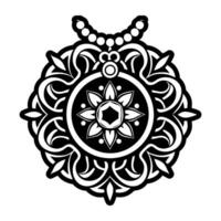 A glyph style icon of a locket vector