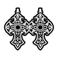 A glyph style icon of a locket vector