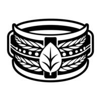 A filled style icon of a bangle vector