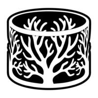 A filled style icon of a bangle vector