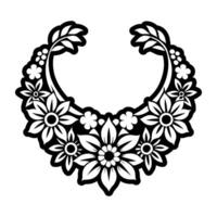 A glyph style icon of tribal jewellery vector