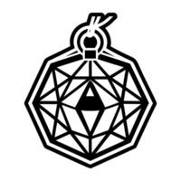 A glyph style icon of a locket vector