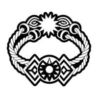 A filled style icon of a bangle vector