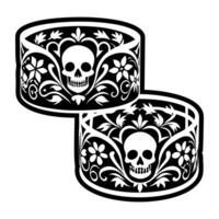A filled style icon of a bangle vector