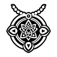 A glyph style icon of a locket vector