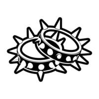 A filled style icon of a bangle vector