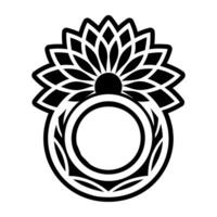 A filled style icon of a bangle vector