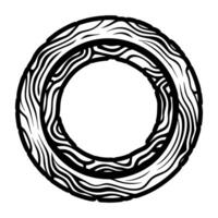 A filled style icon of a bangle vector