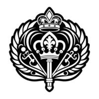 A glyph style icon of caduceus vector