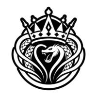 A glyph style icon of caduceus vector