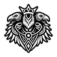 A glyph style icon of caduceus vector