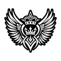A glyph style icon of caduceus vector