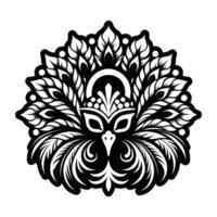 A glyph style icon of caduceus vector