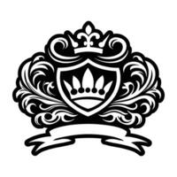 A solid style icon of royal tapestry vector
