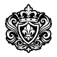 A solid style icon of royal tapestry vector