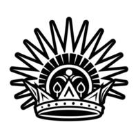 A solid style icon of royal tapestry vector